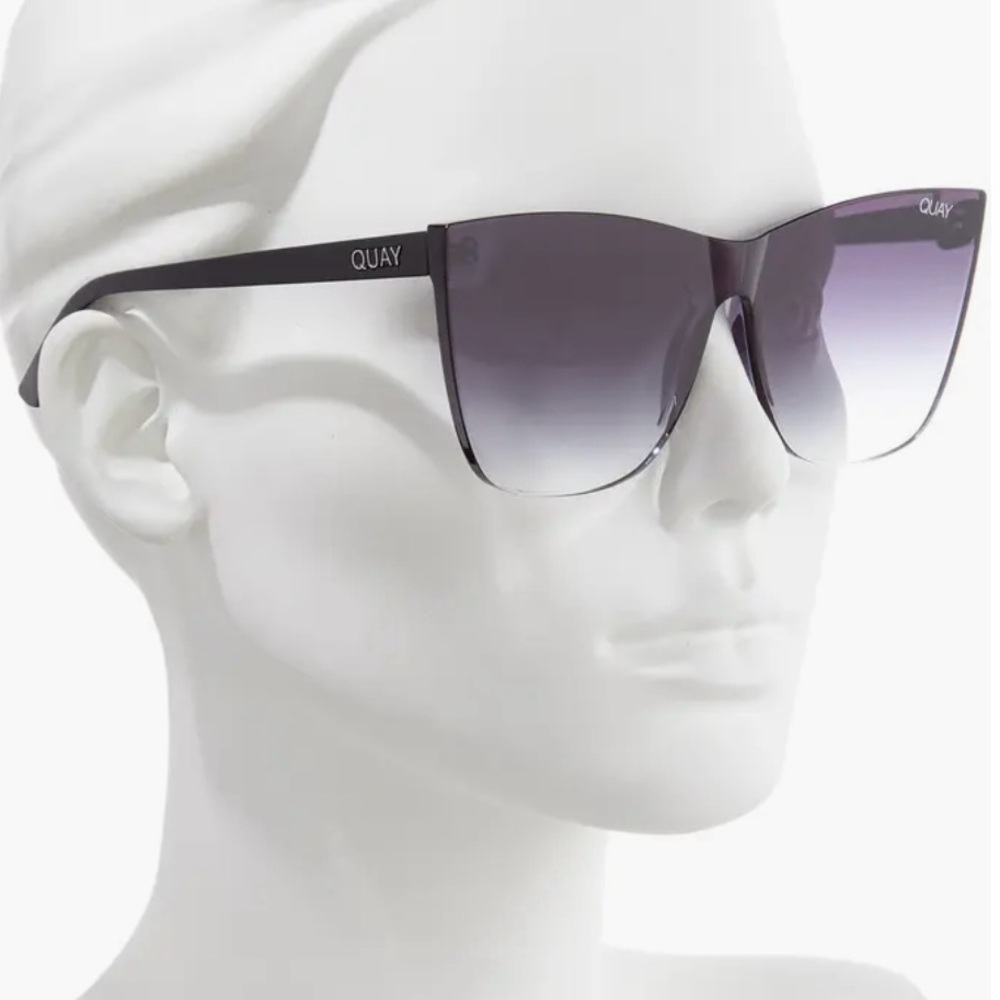 QUAY Australia Come Thru 60mm Gradient Cat Eye Sunglasses